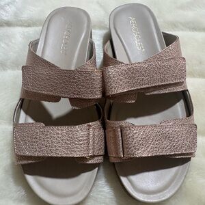 AEROSOLES Women's Brown Slide Sandals